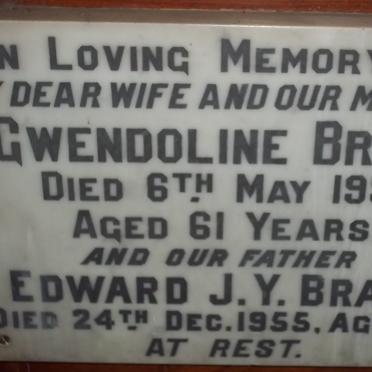 BRASH Edward J.Y. -1955 &amp; Gwendoline -1953