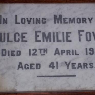 FOWLE Dulce Emilie -1942