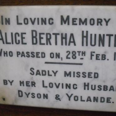 HUNTLEY Alice Bertha -1942