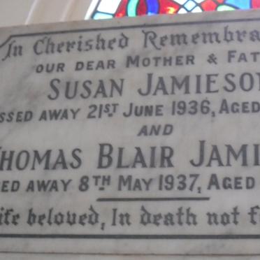 JAMIESON Thomas Blair -1937 &amp; Susan -1936