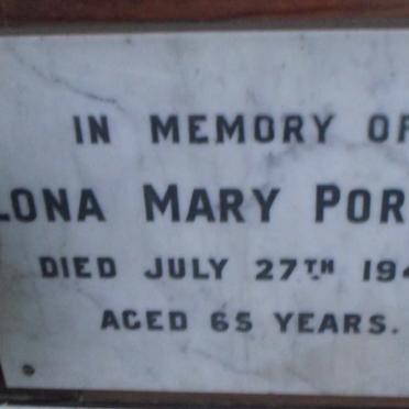 PORTER Lona Mary -1949