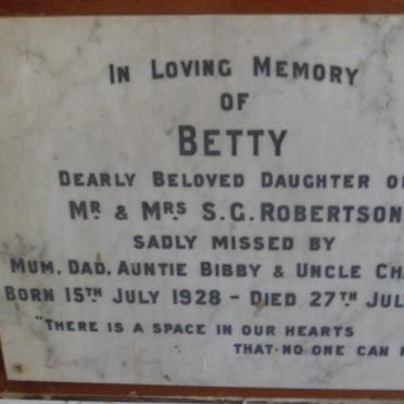 ROBERTSON Betty 1928-1952