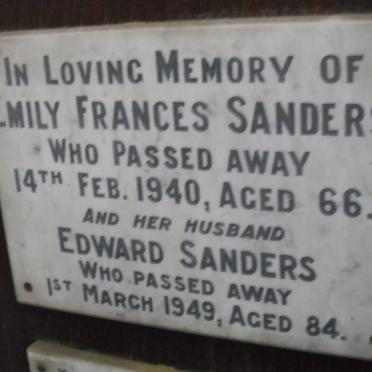SANDERS Edward -1949 &amp; Emily Frances -1940