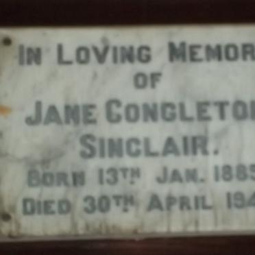 SINCLAIR Jane Congleton 1885-1942