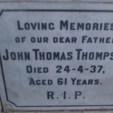 THOMPSON John Thomas -1937