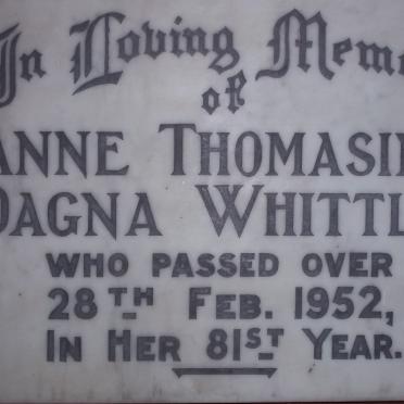 WHITTLE Anne Thomasina Dagna -1952