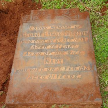 DICKSON George Edward -1932 &amp; Mary -1937