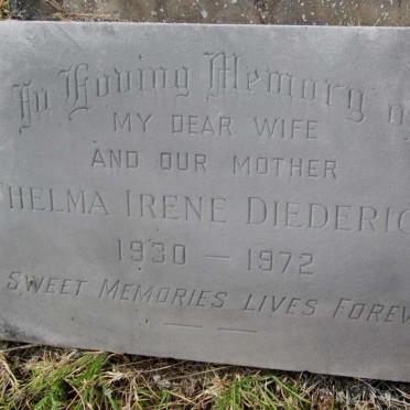 DIEDERICKS Thelma Irene 1930-1972