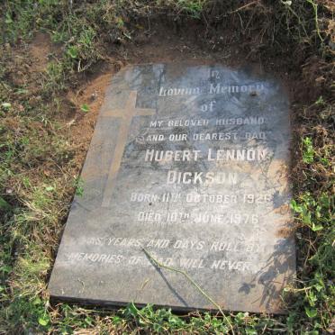 DICKSON Hubert Lennon 1926-1976