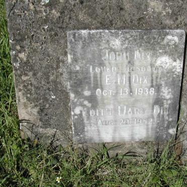 DIX John -1938 &amp; Edith Mary -1952