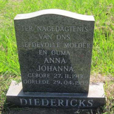 DIEDERICKS Anna Johanna 1913-1959