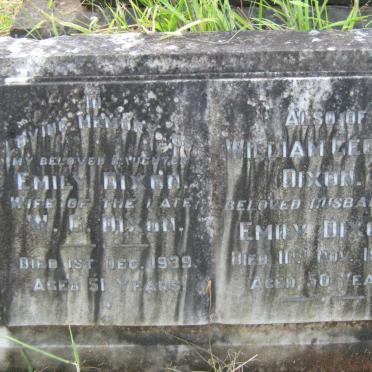 DIXON William George -1934 &amp; Emily -1939