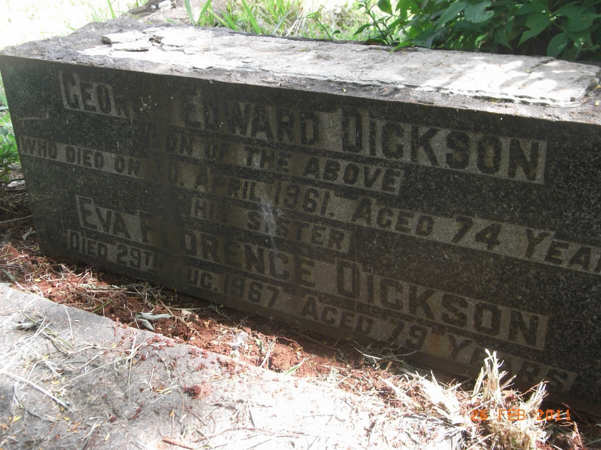 DICKSON George Edward -1961 :: DICKSON Eva Florence -1967