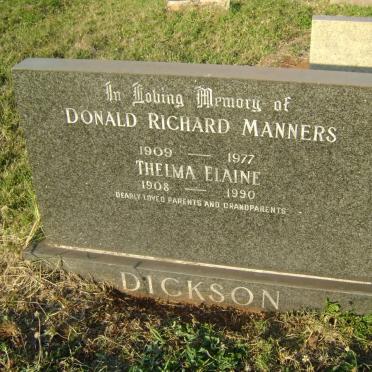 DICKSON Donald Richard Manners 1909-1977 &amp; Thelma Elaine 1908-1990
