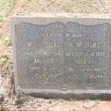 DICKS W.T.J. -1952 &amp; K.W. -1956