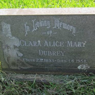 DUBREY Clara Alice Mary 1893-1958