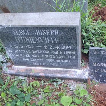 D'UNIENVILLE Serge Joseph 1917-1984 :: D'UNIENVILLE Marie Nadege 1919-2002