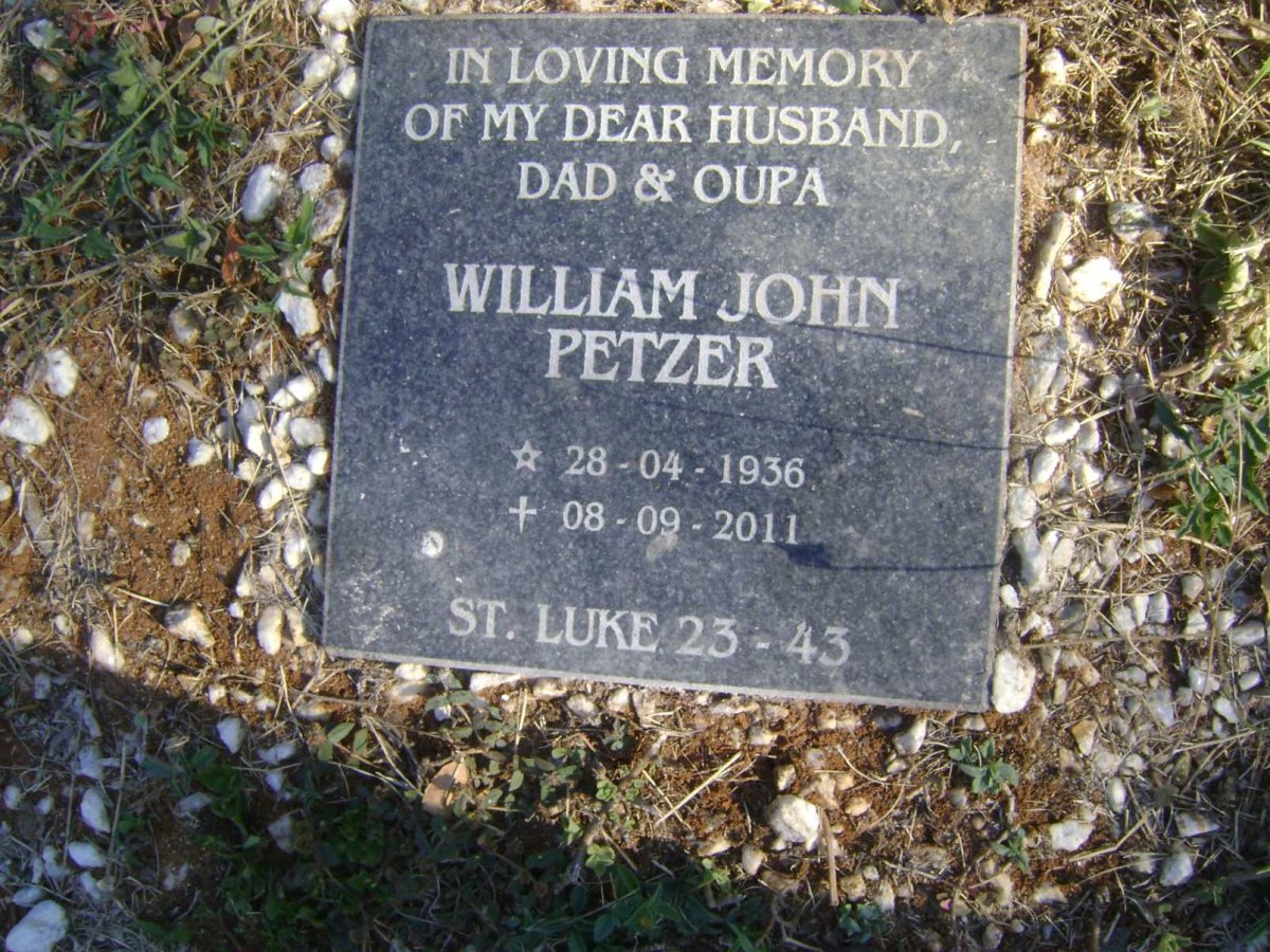 PETZER William John 1936-2011