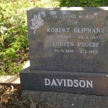 DAVIDSON Robert Oliphant 1899-1977 &amp; Loreen Phoebe 1905-1984