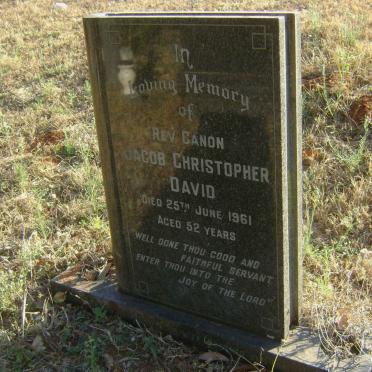 DAVID Canon Jacob Christopher -1961