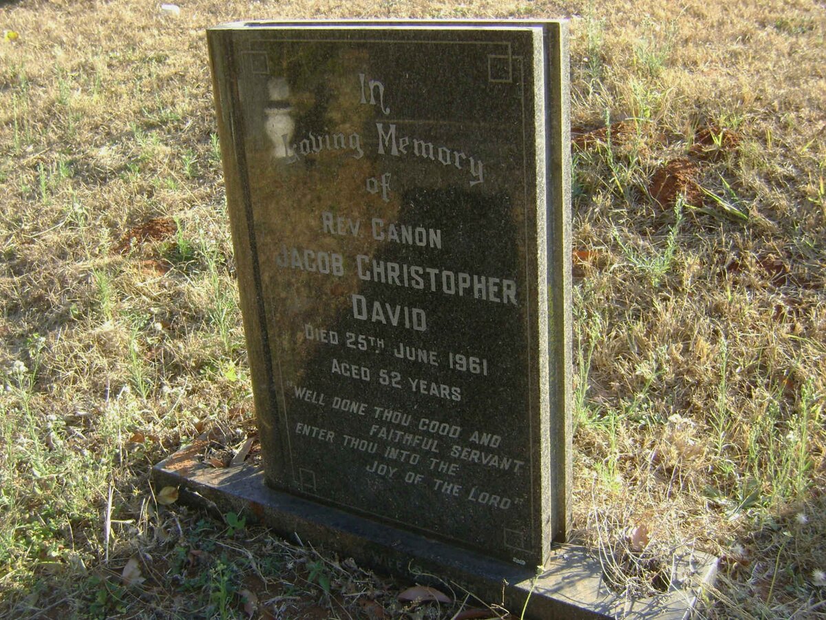 DAVID Canon Jacob Christopher -1961