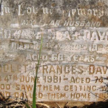 DAVIES Edward Noah -1964 &amp; Violet Frances -1981