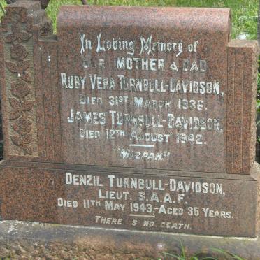 DAVIDSON James, TURNBULL -1942 &amp; Ruby Vera -1936 :: TURNBULL-DAVIDSON Denzil -1943