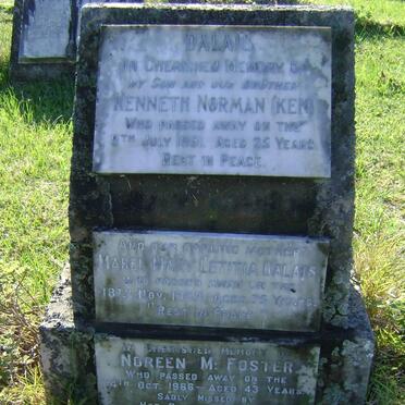 DALAIS Kenneth Norman -1951 &amp; Mabel Mary Letitia -1959 :: FOSTER Noreen M. -1966