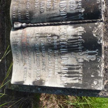 DAVIDSON Lance W.G. 1910-1935 :: DAVIDSON Roy Cecil 1911-1959