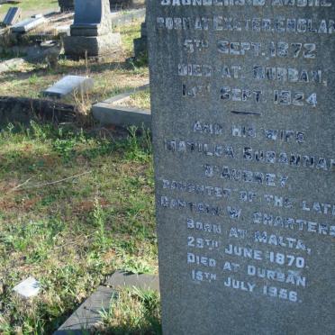 D'AUBREY Robert Gaston Saunders 1872-1924 &amp; Matilda Susannah 1870-1956