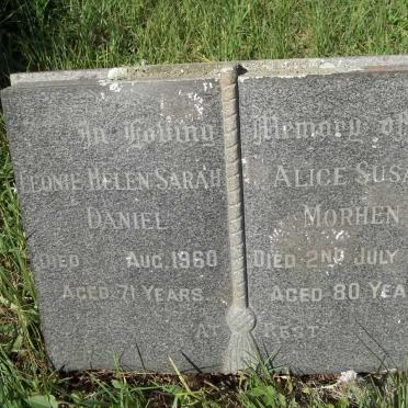 DANIEL Leonie Helen Sarah -1960 :: MORHEN Alice Susan -1970