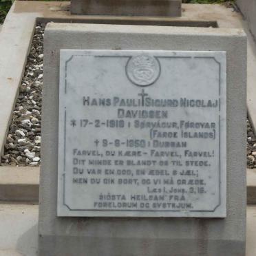 DAVIDSEN Hans Pauli Sigurd Nicolaj 1919-1950