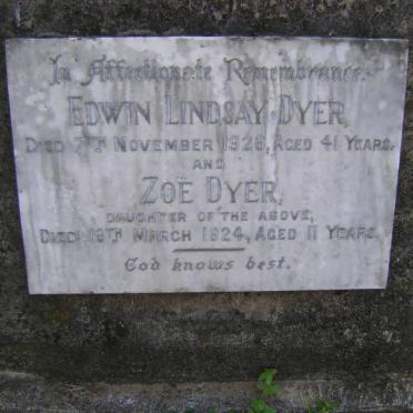 DYER Edwin Lindsay -1926 :: DYER Zoe -1924