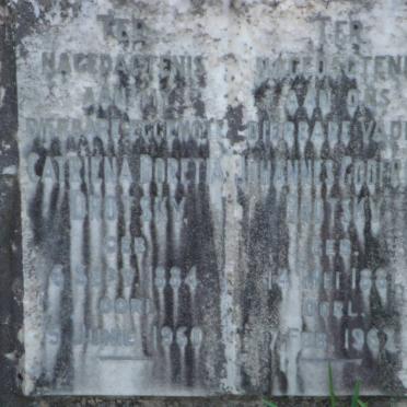 DROTSKY Johannes Godfried 1881-1967 &amp; Catriena Doretia 1884-1960