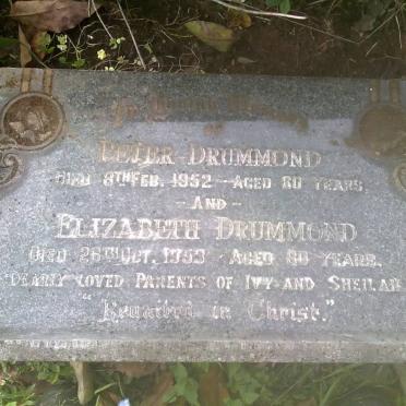 DRUMMOND Peter -1952 &amp; Elizabeth -1953