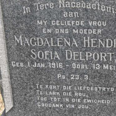 DELPORT Magdalena Hendina Sofia 1916-1959