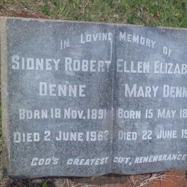 DENNE Sidney Robert 1891-1962 &amp; Ellen Elizabeth Mary 1893-1971