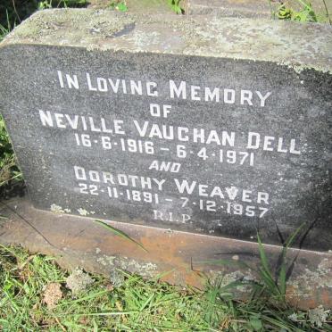 DELL Neville Vaughan 1916-1971 &amp; Dorothy WEAVER 1891-1957