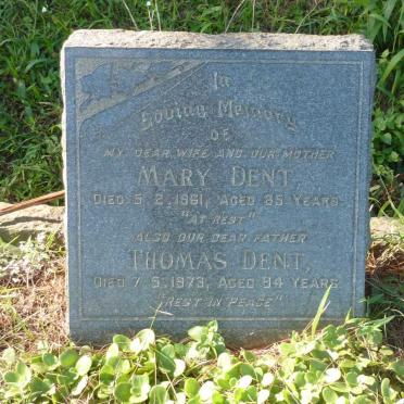 DENT Thomas -1973 &amp; Mary -1961