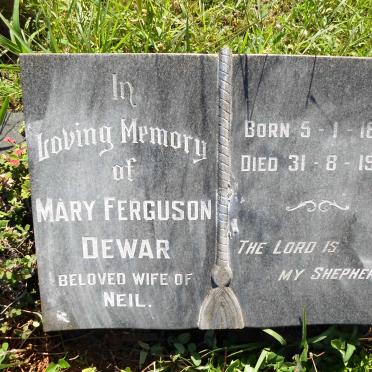 DEWAR Mary, FERGUSON 1889-1978