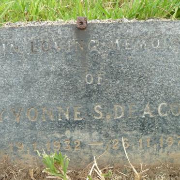 DEACON Yvonne S. 1932-1974