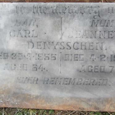 DENYSSCHEN Carl -1956 &amp; Jeannetta -1977