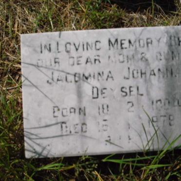 DEYSEL Jacomina Jahanna 1904-1978