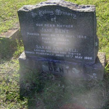 DENT Jane -1949 :: SELL Sarah Ann -1968