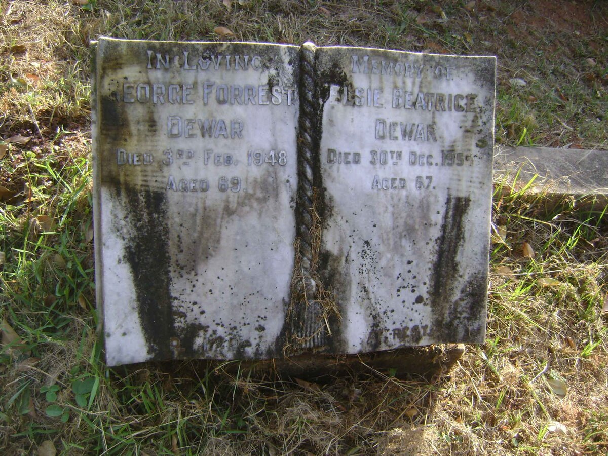 DEWAR George Forrest -1948 &amp; Elsie Beatrice -1959