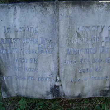 DEY Ernest John -1948 &amp; Marie Helen Winifred -1952