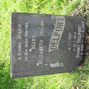 DELPORT Mary Elizabeth nee NOLAN 1907-1974 :: DELPORT Danny 1945-1990