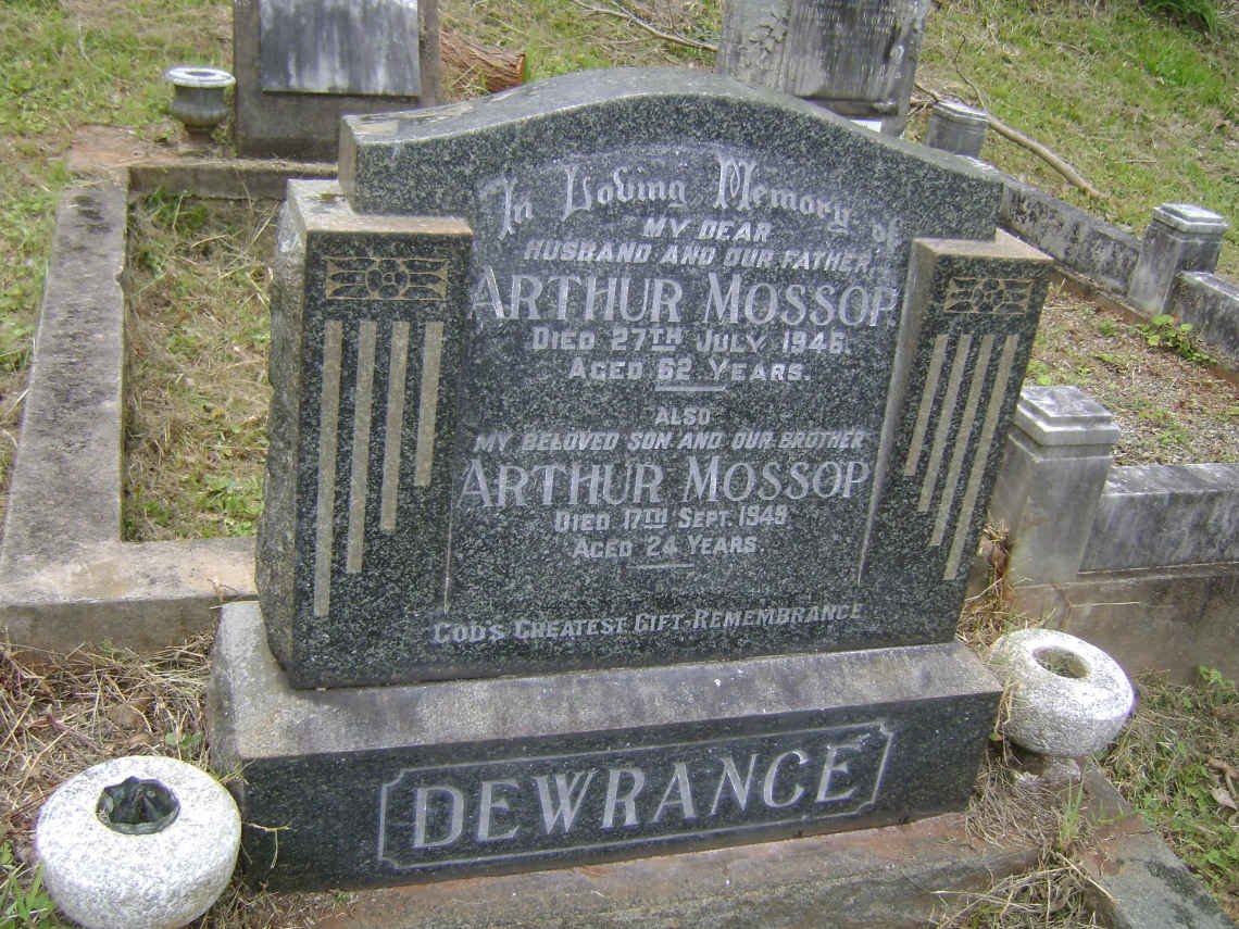 DEWRANCE Arthur Mossop -1946 :: DEWRANCE Arthur Mossop -1949 :: DEWRANCE Florence Lilian -1978