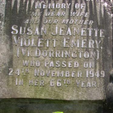 EMERY Susan Jeanette Violet nee DORRINGTON -1949 