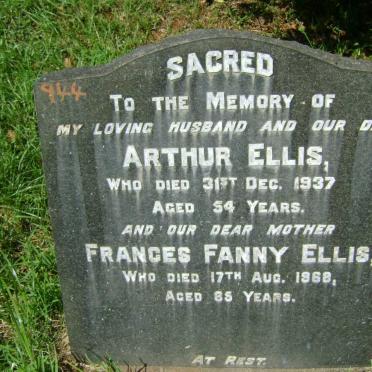 ELLIS Arthur -1937 &amp; Frances Fanny -1968